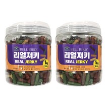 벨버드 리얼져키 1kg 1+1 대용량 강아지 간식 황태 오리 연어 혼합간식