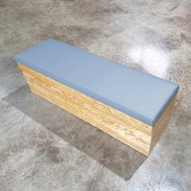 대성쇼파 수납 가능한 스툴 의자 3인용(1500mm), DS 501(라이트블루)