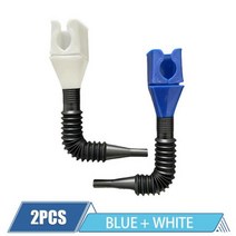 거치대 발받침 스텐드 오토바이 플라스틱 자동차 급유 가솔린 엔진 오일 깔때기 필터 전송 도구 교환 충전 액세서리거치대 액세서리, Blue and White