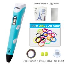 3D 펜 필라멘트 재료 Myriwell 원래 RP-100B 3D 인쇄 펜 1.75mm, 협동사, 파란색 100m 필라멘트