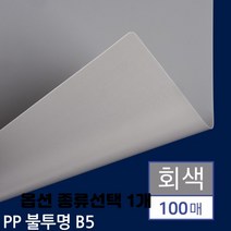 제본 표지 투명 반투명 사선 열제본 레자크 바이로 옥스포드 비닐 종이 종류선택 1개, B5 PP표지 불투명 회색 100매