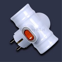 콘센트확장용 3구형 전원스위치 T모양 멀티탭 인덕션 전자레인지 작은방 TV