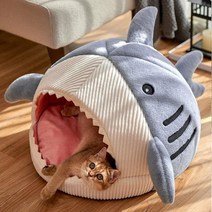HH&K 보온 상어 숨숨집 그레이+ 블루