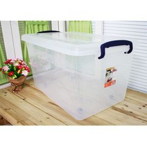 바퀴달린 꼬미꼬모 바퀴달린 투명 리빙박스 50L_888EA, 본상품선택, 본상품선택