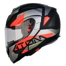 MT 헬멧 ATOM SV W17 MATT FLUOR RED, 2XL