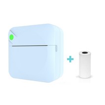 휴대용 영수증 출력기 휴대용 핸드 프린터 hd pocket mini printer 라벨, c17 블루 1롤