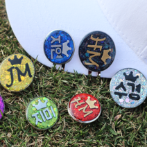 [주문제작] 이니셜 볼마커 골프마커 볼마크 골프선물 악세사리, 핑크+골드