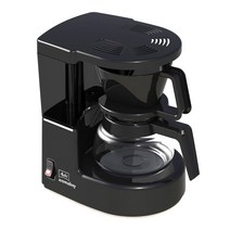 독일 수입 Melitta Aromaboy 1015-02 유리 용기가 있는 소형 필터 커피 머신 블랙 필터 커피 머신, 검은 색, 하나의