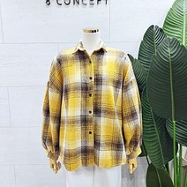 [에잇컨셉] 2023모직체크퍼프NB 루즈핏남방 C22L7FNB001 (2컬러)