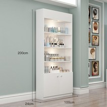 상품 진열대 4단 스탠드 인테리어 맞춤 소품 철제 진열장, 200x100x24화이트, 1개