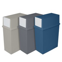 [한서몰]모던휴지통/분리수거함 푸시형 50L/대용량휴지통, 슬림휴지통/분리수거함 푸시형 50L_블랙