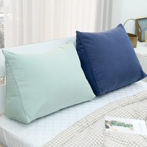 바이오 워싱 면 삼각 등받이 쿠션 커버(솜미포함)/5colors, 핑크 B커버(솜미포함)