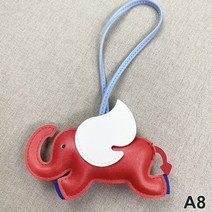 PU 가죽 날개 플라잉 코끼리 행거 키체인 펜던트 여성용 매력 액세서리 트렌디 디자이너, 08 A8
