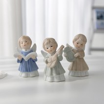 악기 연주 천사 야드로 도자기 인형 S 천사 장식품 피겨린