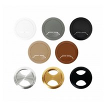 전선캡 PVC 알루미늄 전선캡 가구 책상 인테리어 DIY 타공 전선구멍 라인정리 홀커버 배선캡, 실버