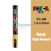 아트마커펜 패브릭마카 페인트 보드 마카펜 1pcs Uni Posca PC-5M 마커-여분의 미세 총알 팁 1.8-2.5mm 물 기반 29 색상 가능, [26] Flesh