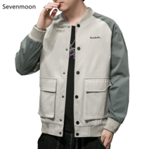 Sevenmoon 여름남자 데일리 경박스럽다 오버핏 간략하다 도안 재킷 코트