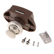 Keyless Large Push Button Lock Catch Cupboard Door Knob for RV Camper Motor Home Caravan Furniture H, 한개옵션0