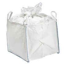 GHSHOP FIBC 벌크 백 1.5 톤 백 35'L x 35'W x 43'H 3300lbs 더플 탑 스파우트 하단 우븐 폴리 프로필렌 백, Pp 소재, 화이트