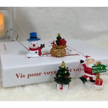 성탄절 스노우맨 산타 탁상 선반 미니어처 4p set 싱크대리폼