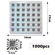 2 5x2 5cm QR 코드가 실버 레이저 스티커 본격적인 보안 씰 홀로그램 보증 무효 위조 방지 라벨, 01-1000pcs