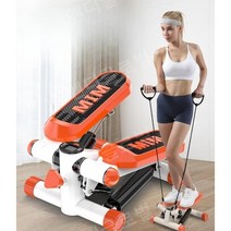 스텝퍼 여성 스테핑 트위스트 스테퍼 에어로빅 피트니스 홈 소형 다기능 헬스 기구, 블랙 + 끈