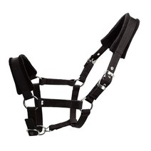 말안장 안장 승마 안장 부드러운 패딩 조랑말 말 고삐 굴레 headstall 헤드 칼라, 블랙엠