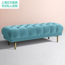 북유럽 벨벳 베드 벤치 침대 밑 스툴 의자 소파 거실 침실 엔틱 쇼파, F