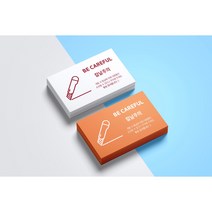 이앤씨컴퍼니 칼날주의 사각 칼사용주의 취급주의 택배 포장 강접 스티커 제작 1000매, 오렌지, 유광코팅