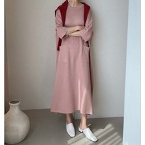 빅사이즈 원피스 맥시 롱 니트 봄 원피스