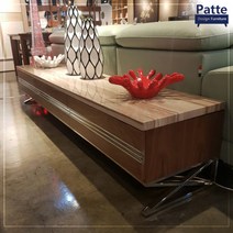 [파뜨가구] 샤리프 천연대리석 거실장, 색상:월넛