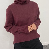 베럴댄나우 여성용 울 루즈핏 부드러운 목폴라 니트