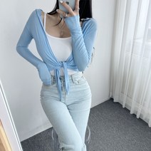 여성 여름 얇은 인견 루즈핏 볼레로 후드 가디건 3컬러