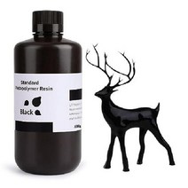 ELEGOO 3D 프린터 LCD UV 표준 포토폴리머 레진, 퓨어 블랙 1000g