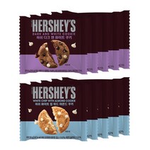 허쉬 화이트칩위드 아몬드 쿠키 50g 5개+다크앤화이트 초콜릿 쿠키 50g 5개 (총10봉), 단품