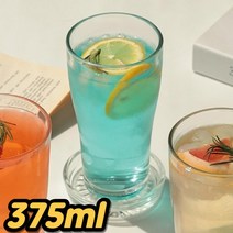 에이드 글라스 홈카페 티 매장 선물 하이볼 라떼 스무디 커피 얇은 언더락 손님 물 음료 유리컵 유리잔, 12Ry320 하이볼 375ml