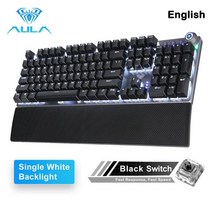AULA F2088 기계식 게임용 고스팅 방지 104 브라운 블루 유선 혼합 백라이트 게임 노트북 PC용，한국어를 붙이다, 없음, 없음, 14.108 White backlight - Korea