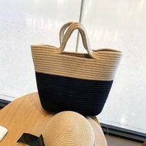 소프트라피아 쇼퍼백 비치웨어 물놀이 핸드위빙 대용량 니트 여름 왕골가방 라탄 밀짚 파타야백