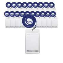 고무나라 500 목걸이명찰 세로, 파랑, 60개입