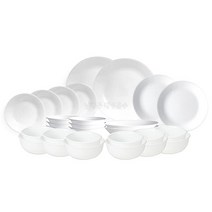 코렐 무지 저스트화이트 6인그릇세트 A 28pcs, 미국형공기대접