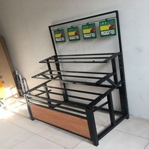 신선 야채 과일 디스플레이 진열대 선반 매대 슈퍼마켓 마트 업소용 청과 농산, 블랙 선반 (바구니 제외)