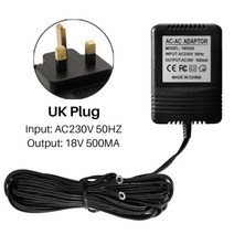 18V AC 전원 어댑터 변압기 충전기 EU UK US 220V-240V Wifi 스마트 비디오 초인종 카메라 인터콤 도어 벨 링, 영국 플러그, UK Plug