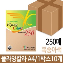 플라잉칼라 250매 80g A4 용지 색지 인쇄 복숭아색 바니비 11115EA, 쿠팡 본상품선택
