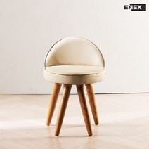 키코 가죽 원목 화장대의자, 카키