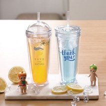 국내생산 주문제작 슬림아이스 텀블러 500ml 리유저블 돔 플라스틱 투명 빨대 콜드컵 플랫