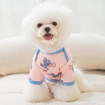 코끼리 프린트 후디 애완견 옷 코튼 셔츠 의류 개 초소형 귀여운 치와와 봄 가을 핑크 소년 마스코트, [06] XXL, [02] 2