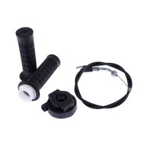 THE WAROOM SHOP 22MM 트위스트 스로틀 그립/케이블/클램프 110-125cc ATV 포켓 자전거, 22x125mm, 블랙, 금속