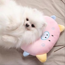 [옷입는 강아지] 꿀잠 자는 강아지 베개 고양이 베개 애견 베개 28cm*19cm, 1개, 핑크
