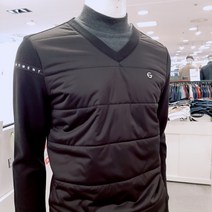 엘르골프 앞판패딩우븐믹스레이어드목크넥방풍티셔츠 6h-75403820