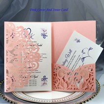 생일축하카드 팝업카드 메세지 세트 레이저 컷 결혼식 초대 카드 인사말 카, 17 Cover And Inner Card